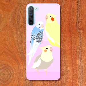 OPPO(Reno3A) セキセイインコ&オカメインコ2羽 ケース