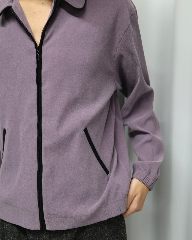 Suede-like zip blouson