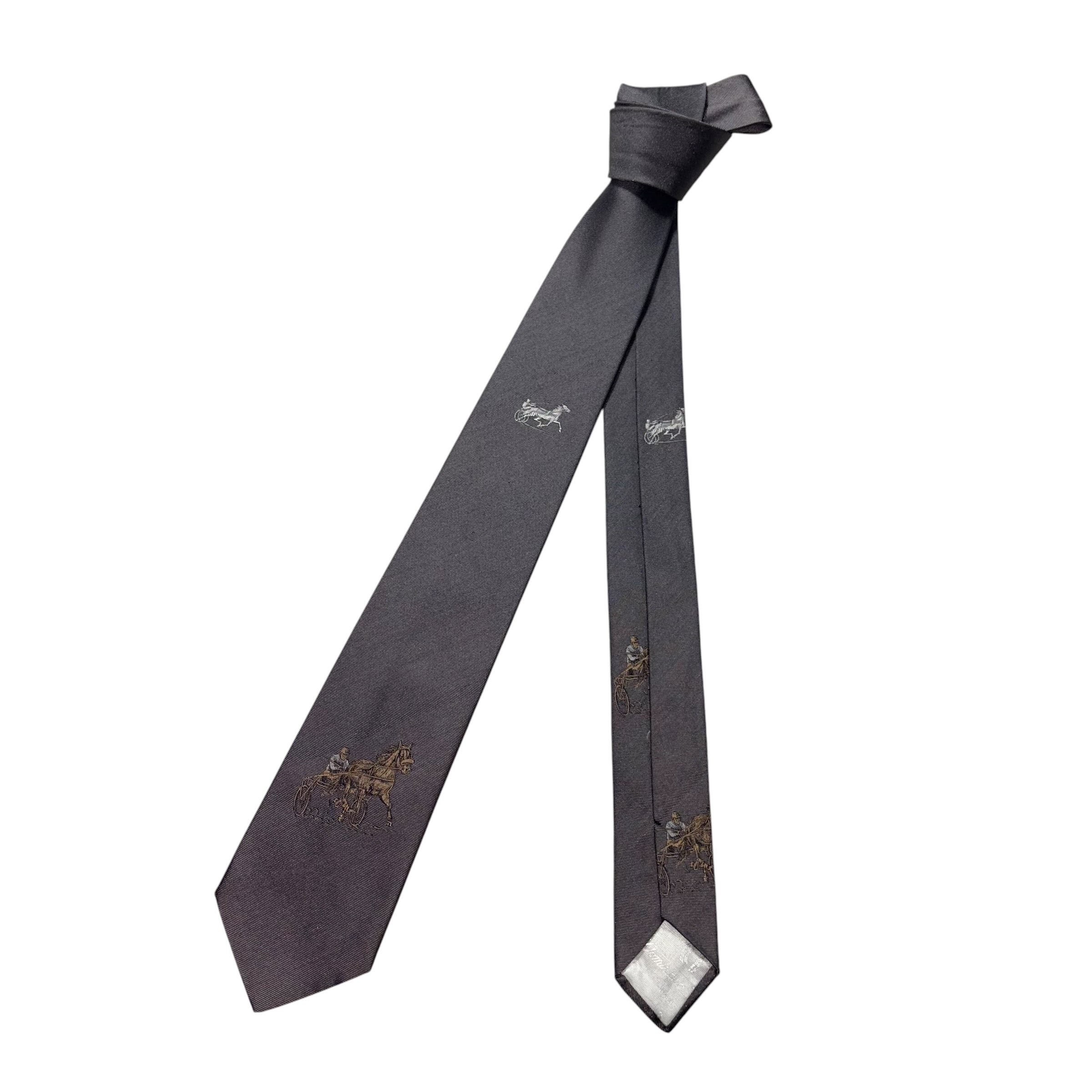 DOMINIQUE FRANCE abstract woven silk tie “peau de soie” | NOIR ONLINE