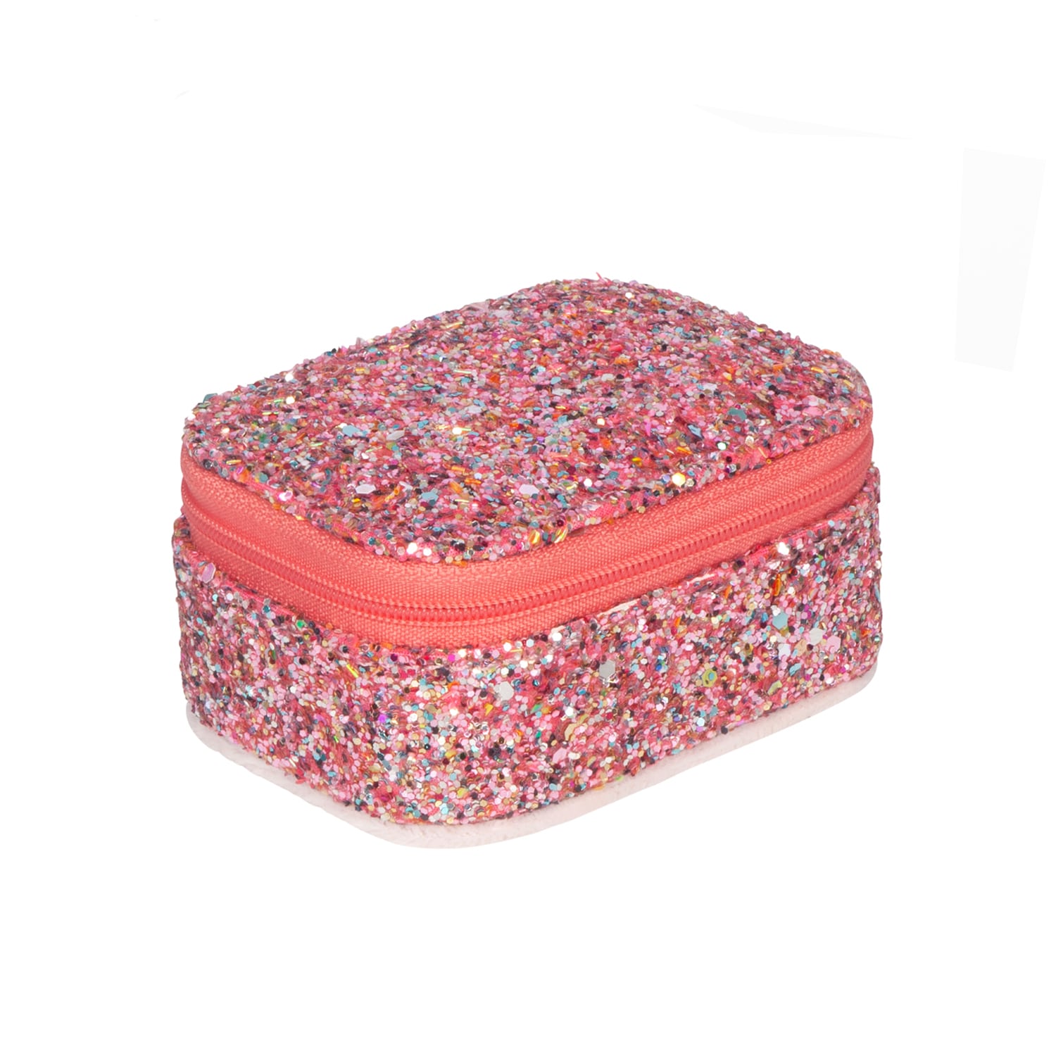 JB240P-Confetti Glitter Mini Jewellery Box-PINK