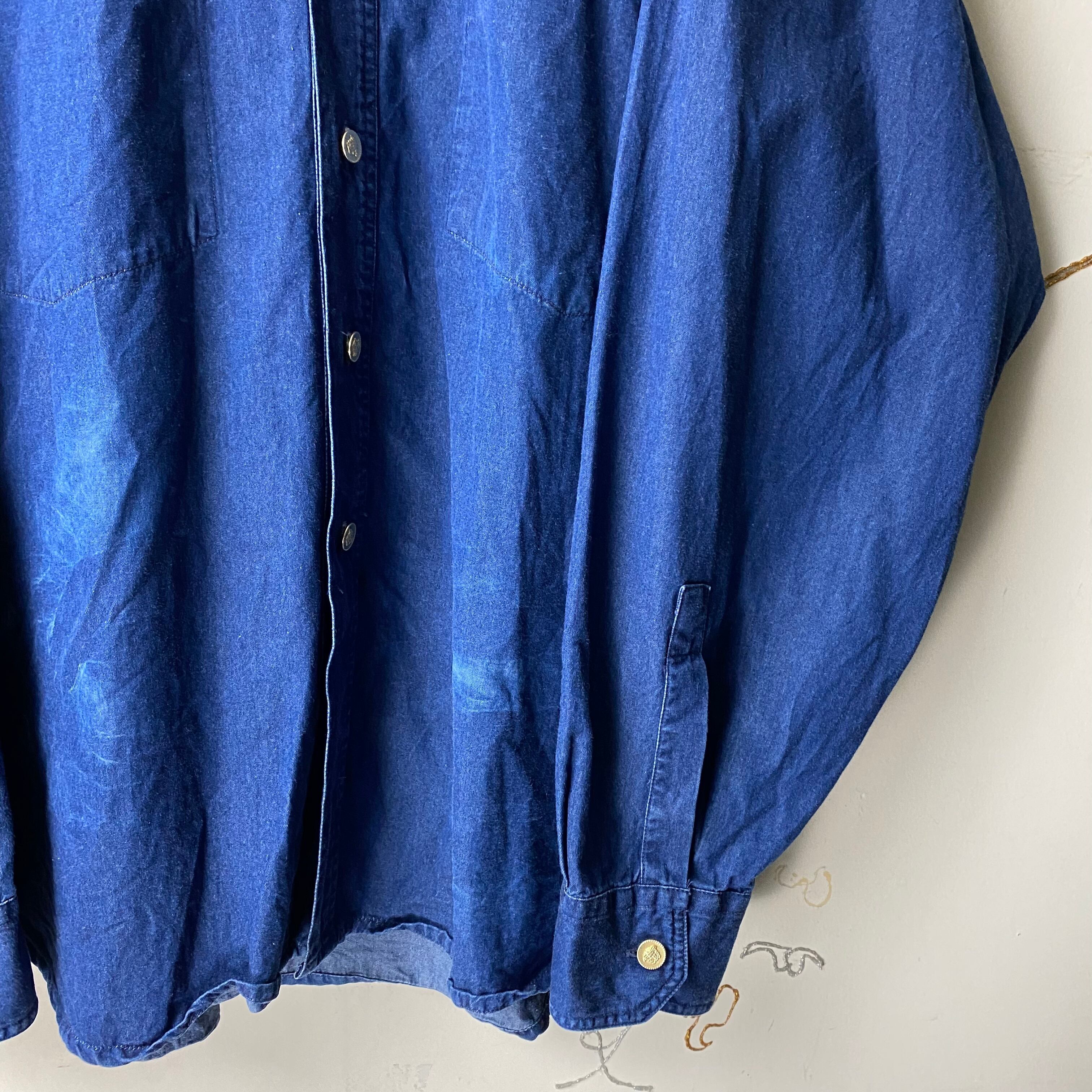 vintage VERSACE JEANS COUTURE oversized denim shirt | NOIR ONLINE