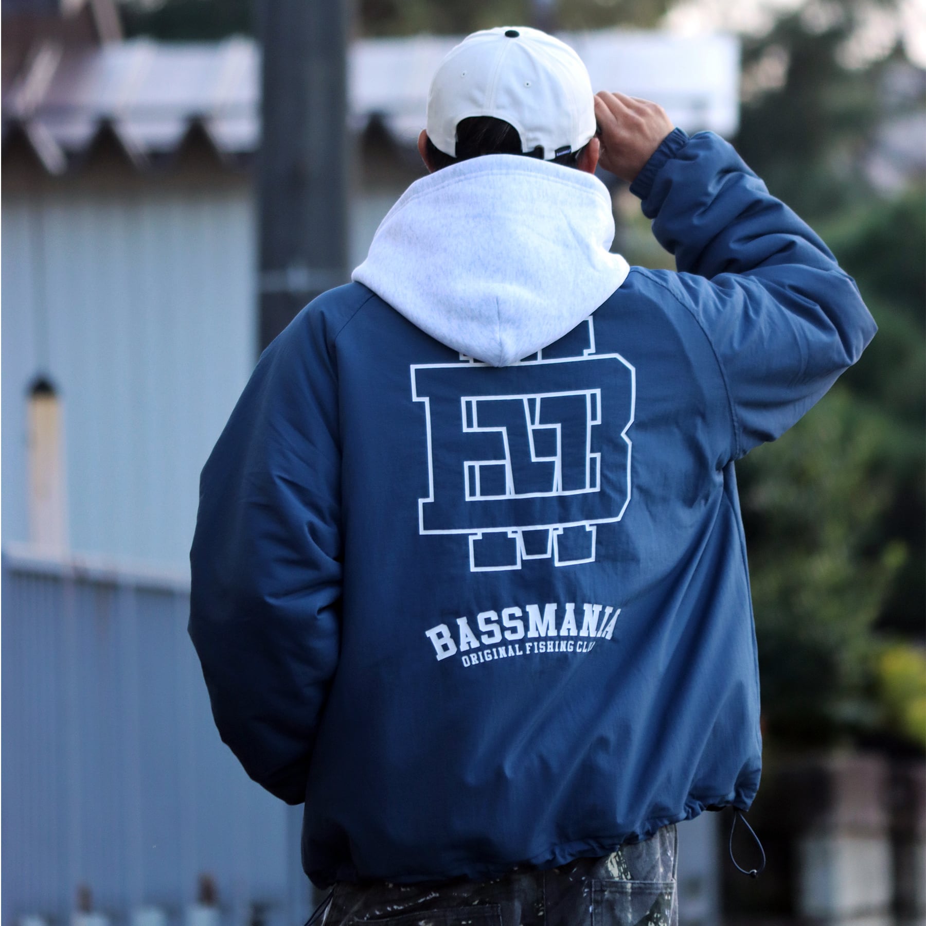 DeepRangebybassmania】 Logo Reversible Boa Jacket［I.BLU/NVY