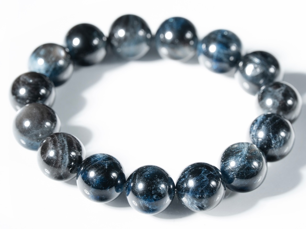 No.1941 ブラックスターアクアマリンブレスレット