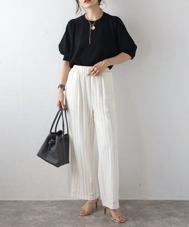 接触冷感ニットプルオーバー