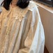 カットワークレースカラー刺繍ブラウス ・12065