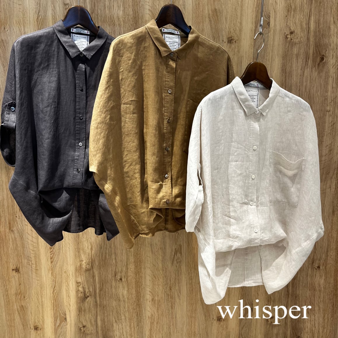 BLUE FRONCE リネンシャツ(N) | whispermusee