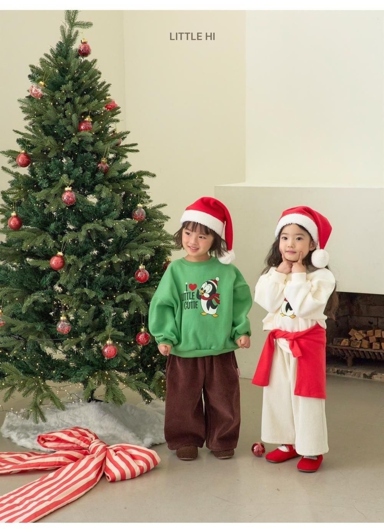 〖取寄〗韓国子供服 / 26winter / Little Hi / ウィンターペンギントレーナー / キッズ *XS~XL*