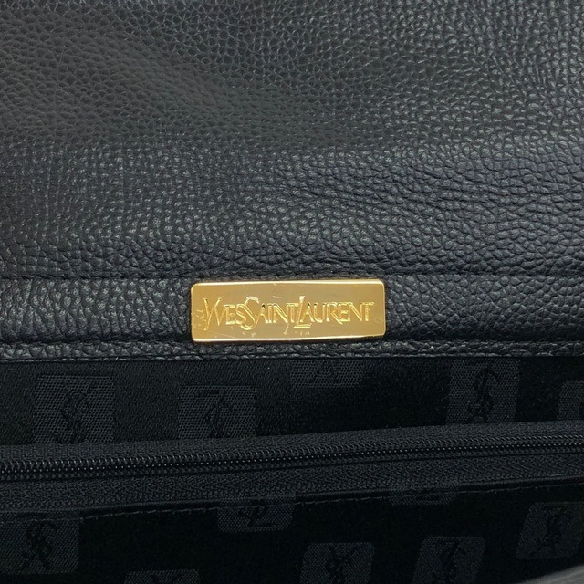 Yves Saint Laurent イヴ・サンローラン ハンドバッグ ブラック YSL レザー トップハンドル vintage ヴィンテージ オールド heismg