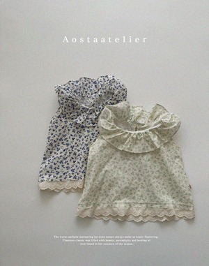 【Aosta】flower blouse