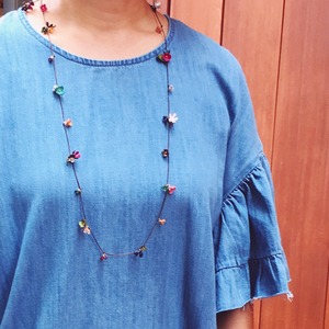 【アウトレット】３Dレザーフラワー クローバーSS (ピン付タイプ)7個入(ペールブルー)