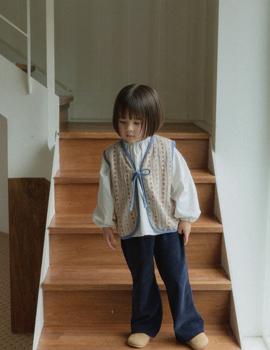 送料無料【予約】/ kids ハッピーリバーシブルベスト /lalaland