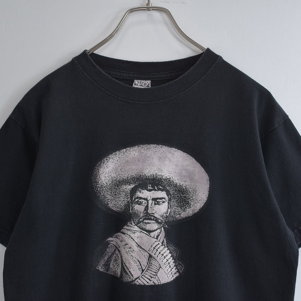 90～00s NAO メキシコ革命家 エミリアーノ・サパタ プリント Tシャツ