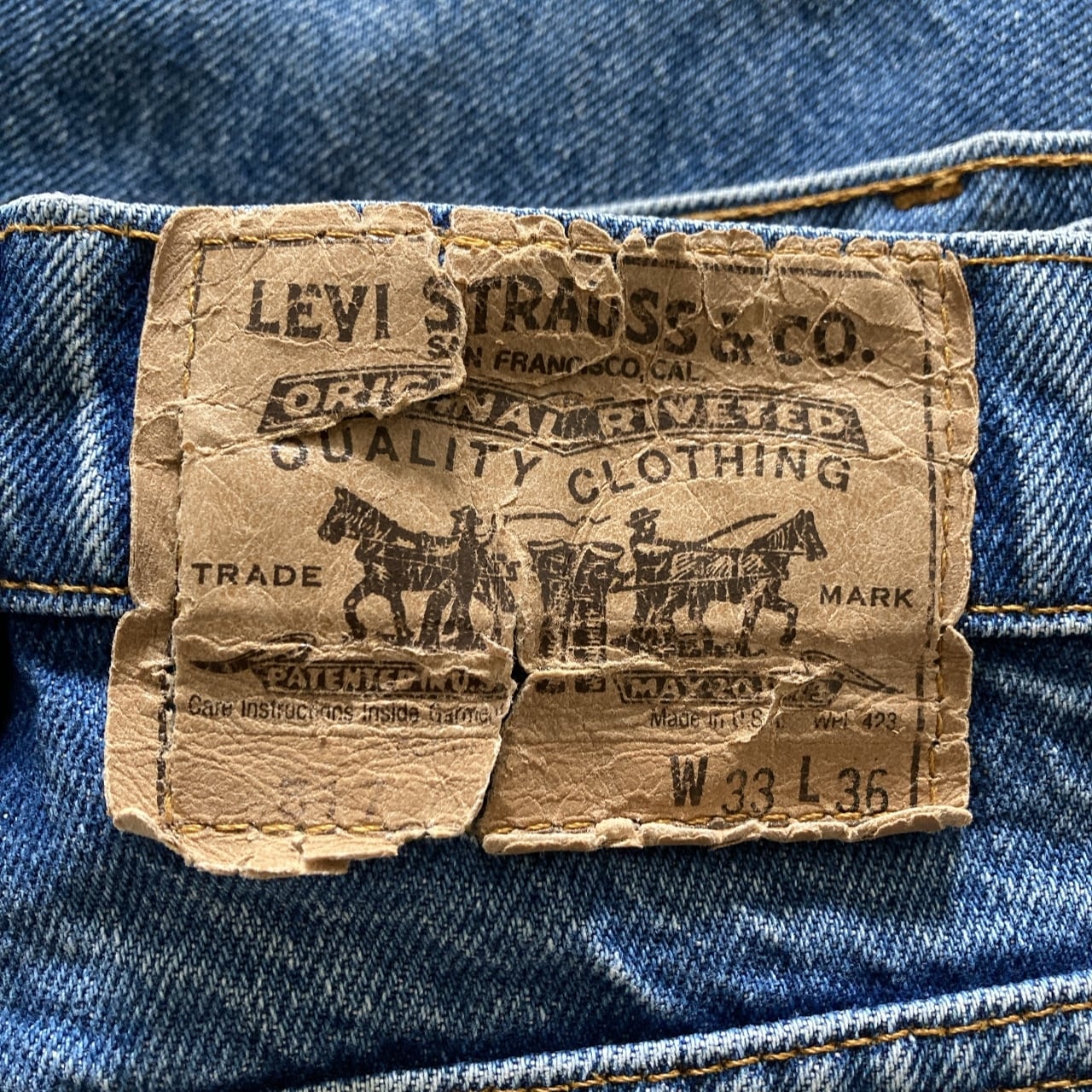 W33 L36】80's US.Levis 517 リーバイス ヴァルドスタ工場(575) ボタン