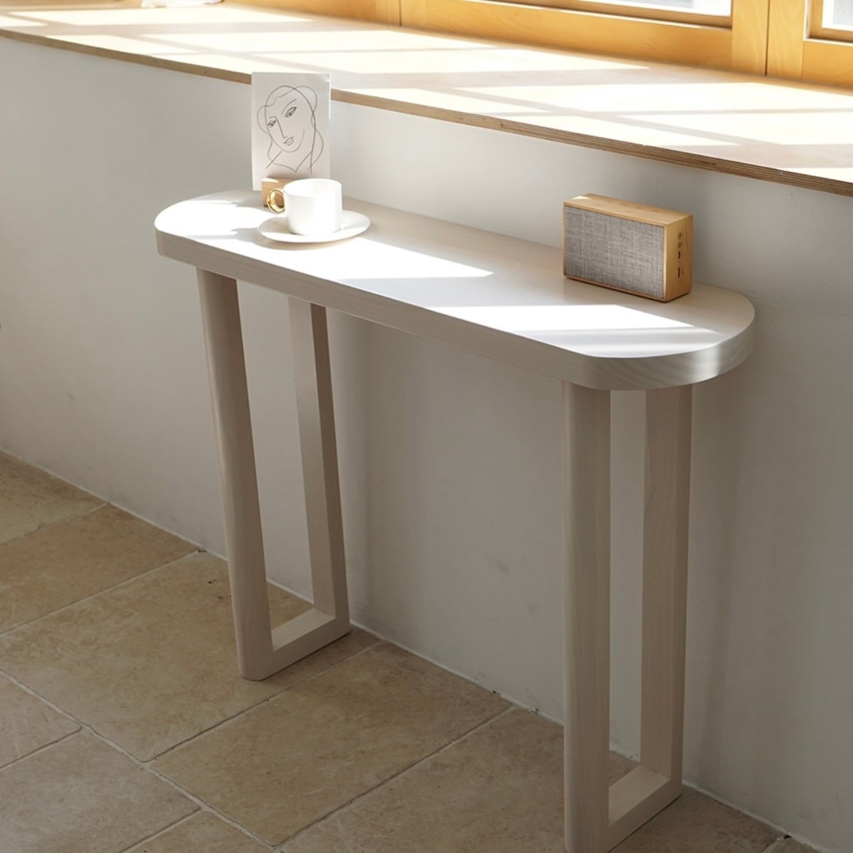 half moon console table 4colors / ハーフムーン コンソール スリム