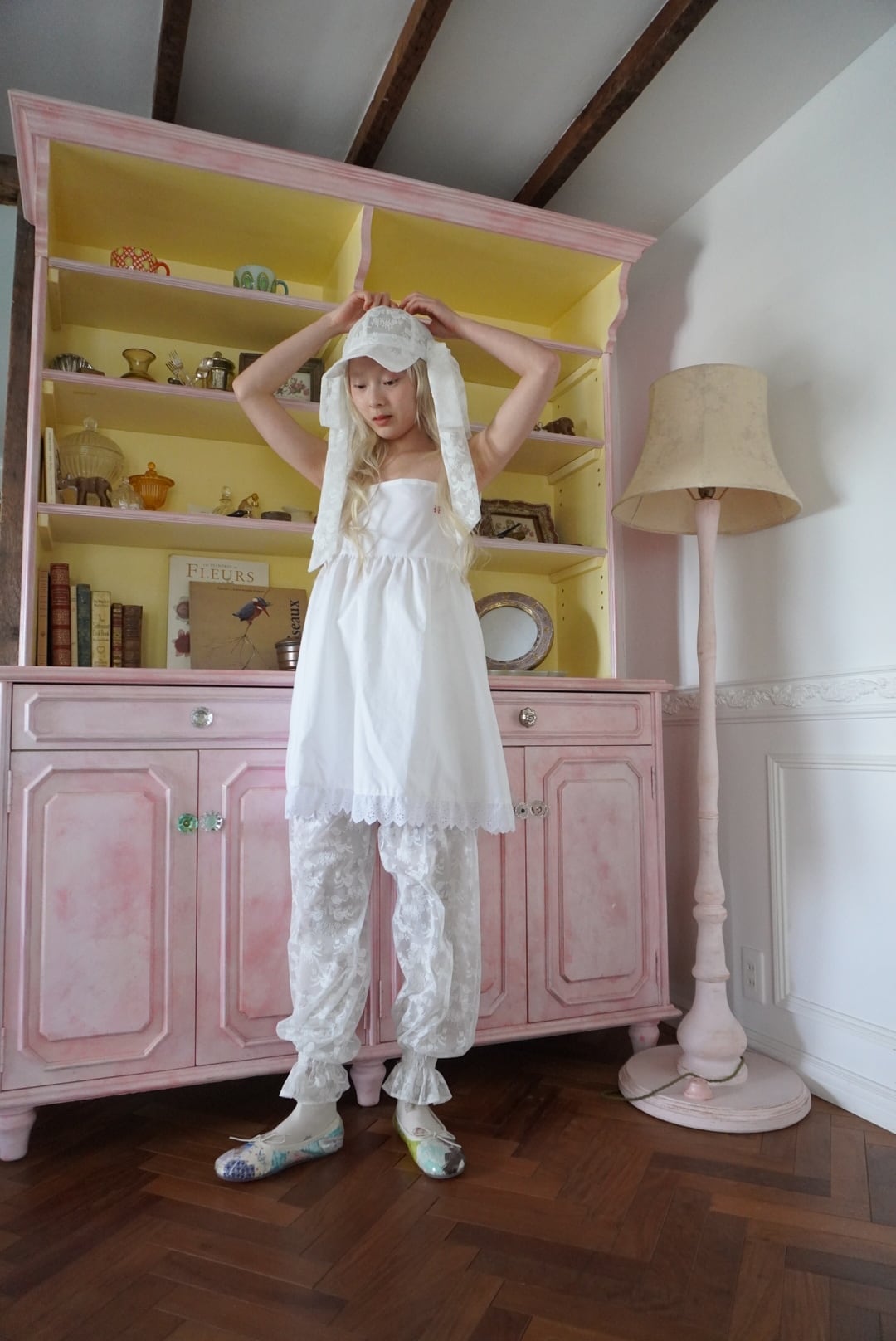 レッグウェア nursery room tights nu uniform <white> nu uniform
