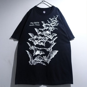 "The BATS" Black Glow Print Animal T-Shirt