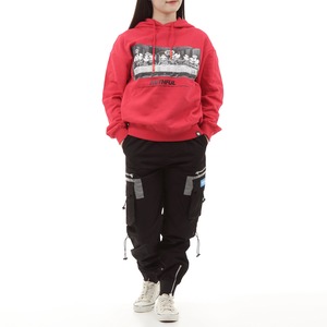 【HIPANDA ハイパンダ】レディース アートパロディシリーズ【最後の晩餐】フーディー スウェット WOMEN'S PARODY BIG SIZE HOODIE SWEAT SHIRT / BLACK・RED