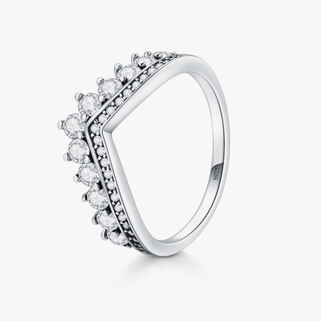 sterling silver vline tiara ring