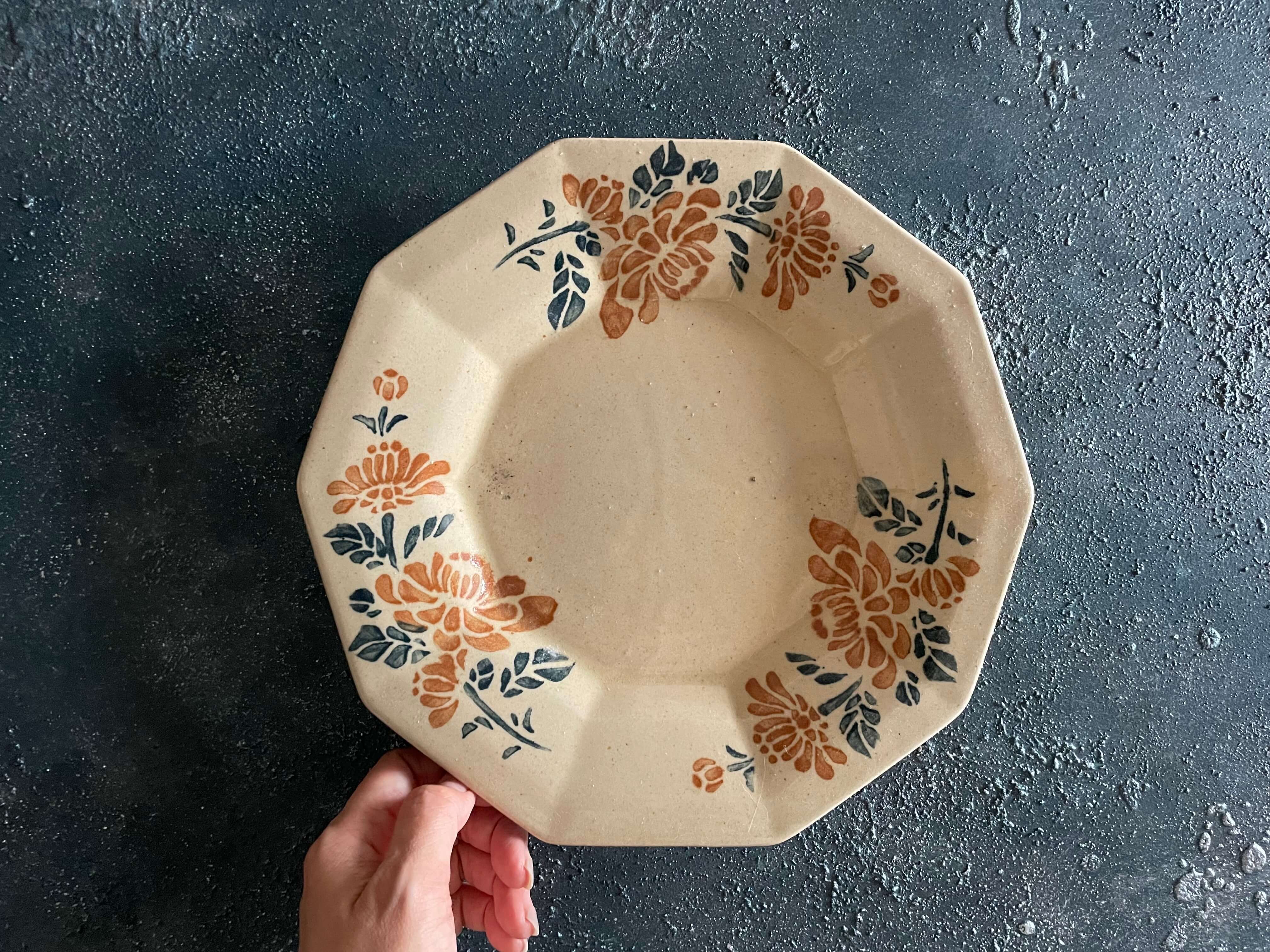 十角皿／8.5寸（2512em-14）