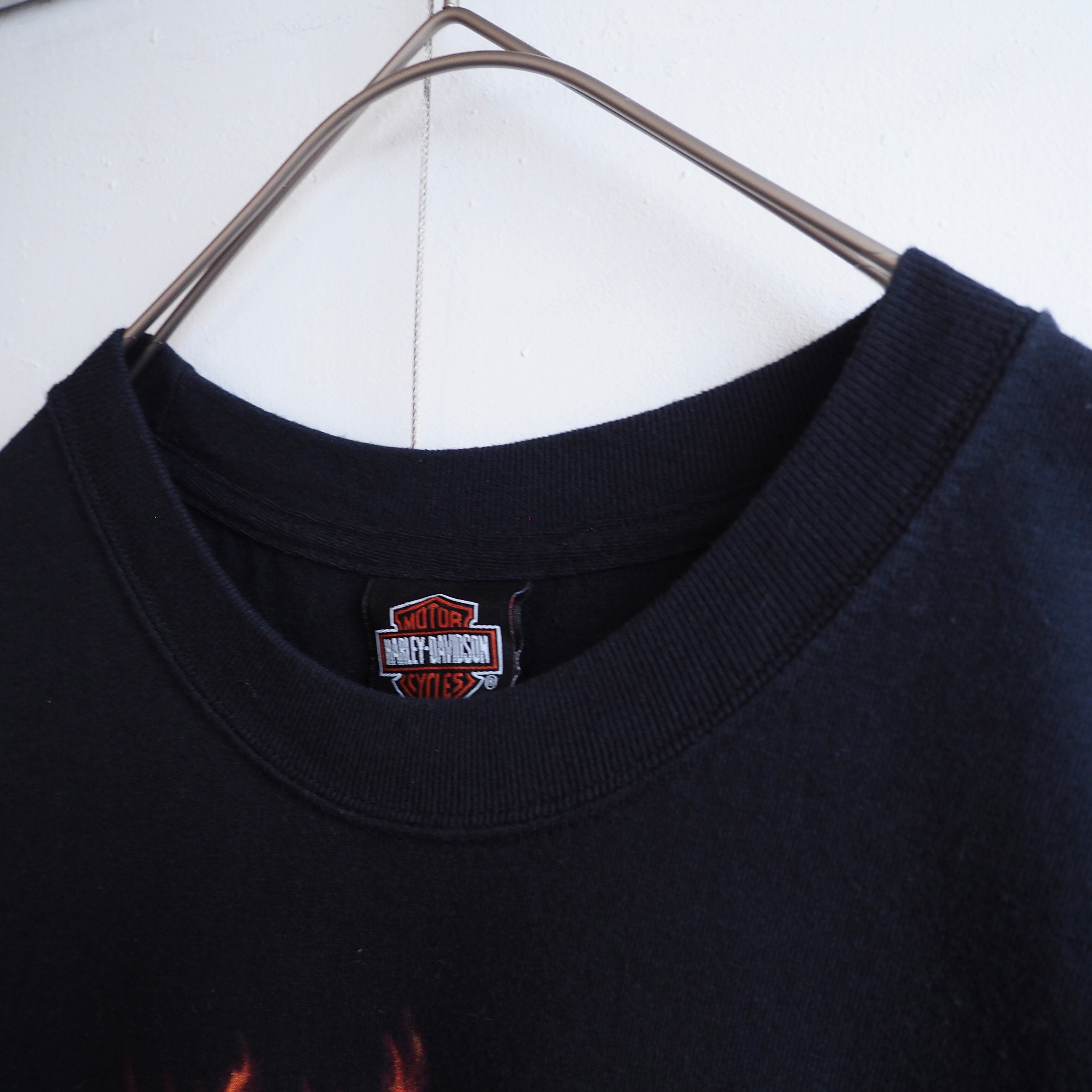 ” Harley-Davidson ” Casino printed Black loose Tee (made in Usa)