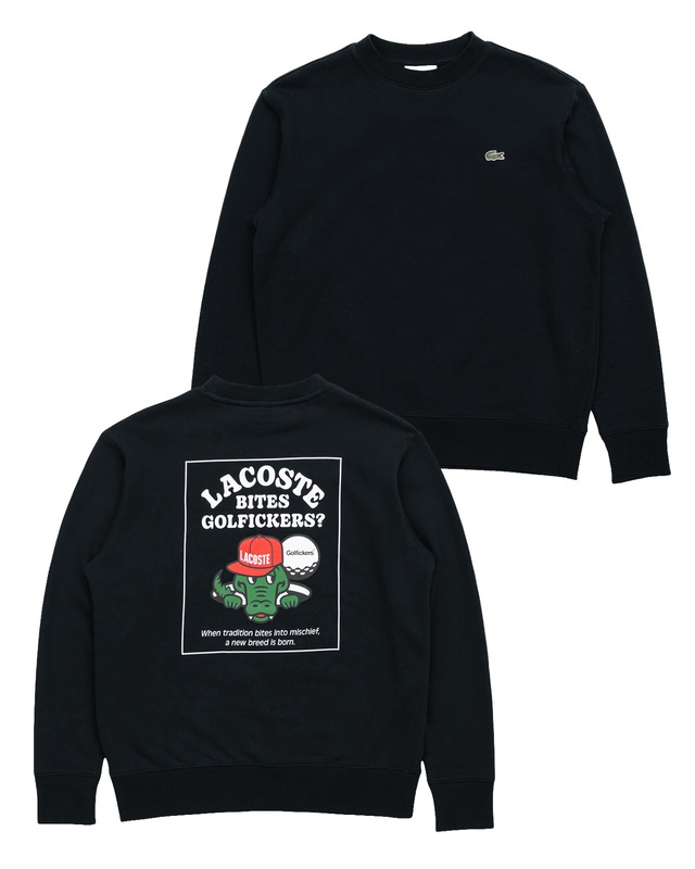 [HOLE 653] LACOSTE x Golfickers "Sweat" -Black-