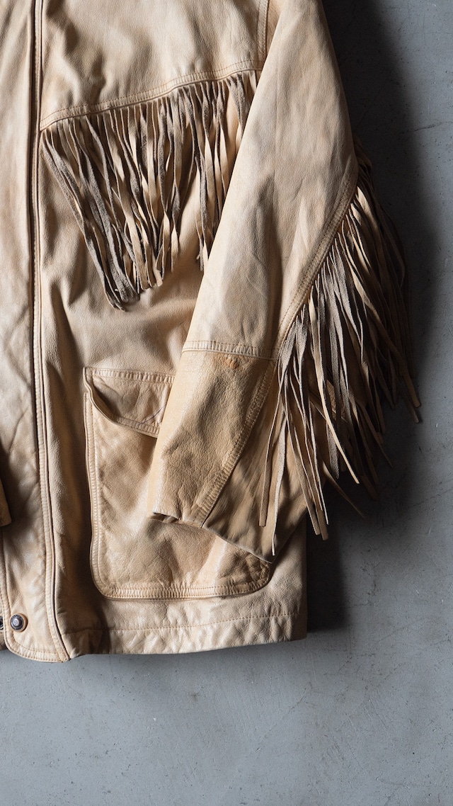 "Adventure Bound by WILSONS" '90s vintage Fringe Leather Jacket