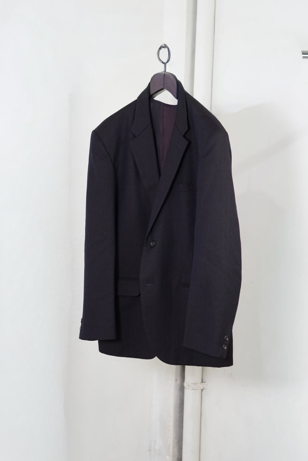 WOOL SILK HERRINGBONE JACKET