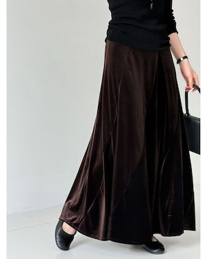 Velour Flare Skirt