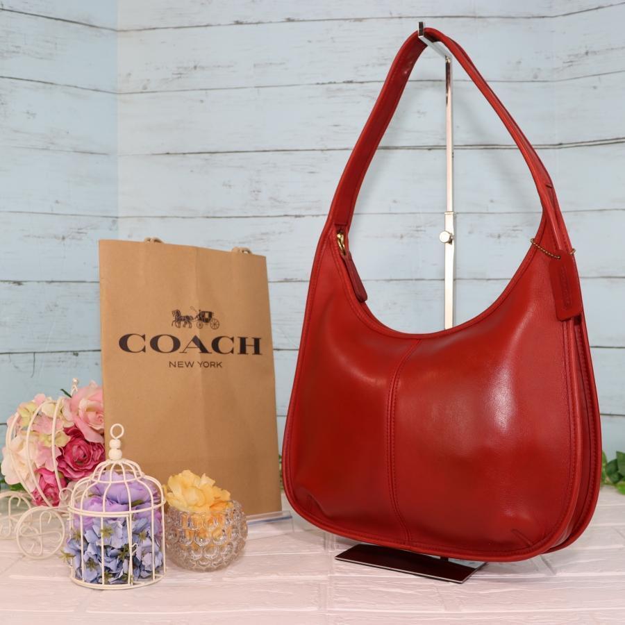 OLD COACH オールドコーチ ワンショルダーバッグ 赤 本革 OLD COACH オールドコーチ ワンショルダーバッグ 赤 本革