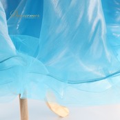 社交ダンス 衣装 スタンダードドレス ワンピース ドレス ブルー系 ウィッシュプラス Wish plus 水色 レース フリル デモ 競技 ダンス パーティ 発表会 おしゃれ 女性用 競技用 発表会用 お洒落