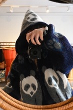 1990’s Ecuador Panda Wool Zip-Up Hoodie／ー