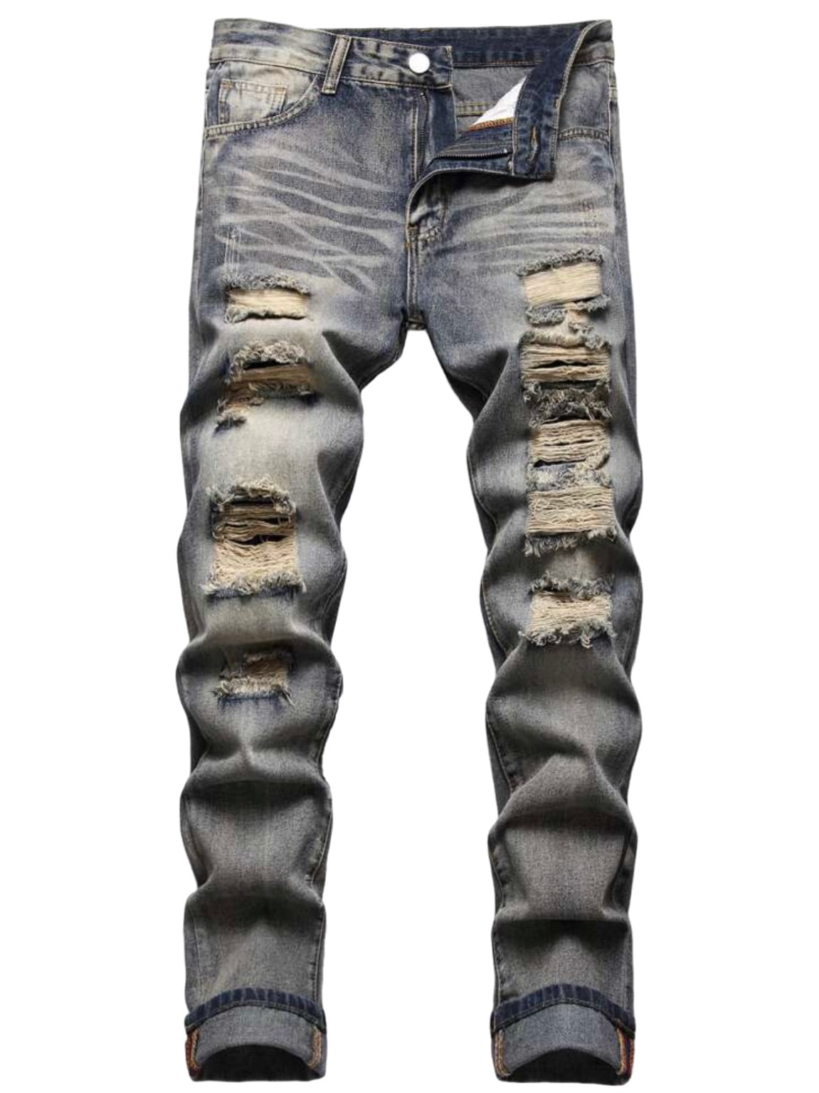 Swag デニム SWAGVIBE】Vintage Make Double Knees Loose Fit Denim Shorts（デニム