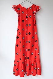 Rhombus dots apron dress