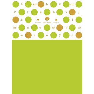 ガラス用単色転写紙　Party colors   アップルグリーン×ゴールド（金彩は600度）