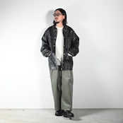 barbell object(バーベルオブジェクト)leather coverallコーディネート