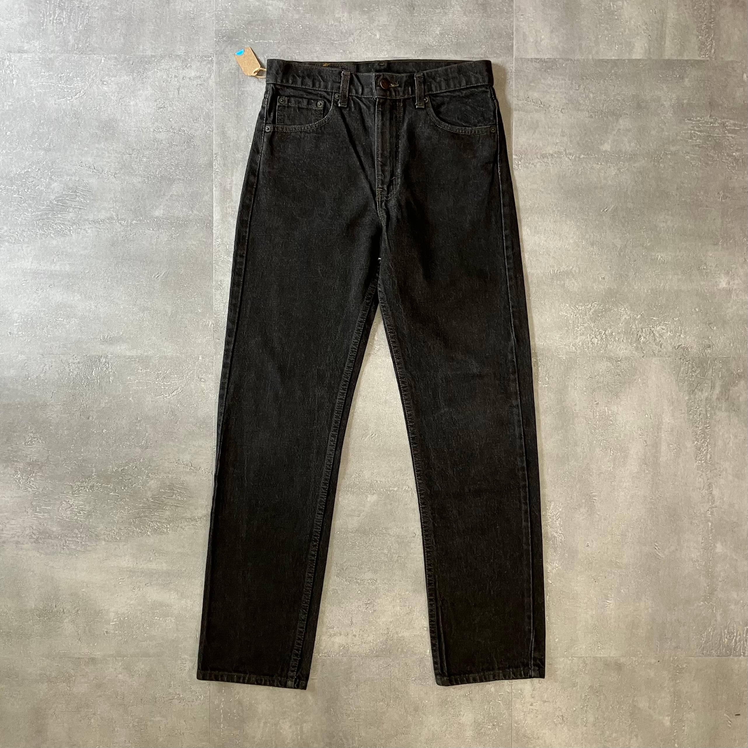 《実寸w29l30》Levi's505 90s usa製 ブラックデニム 先染めブラック No.2681