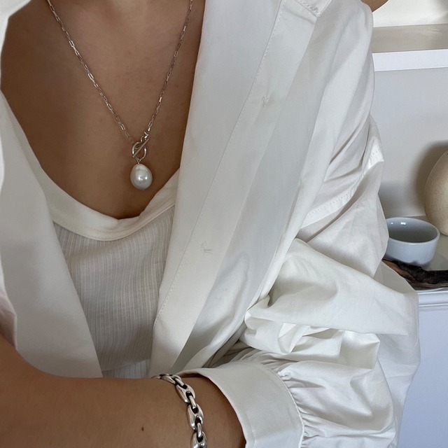 S925 pearl long necklace (N144-2)