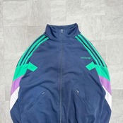 【極上】アディダス トラックジャケット 80s 銀タグ 刺繍 ラグラン ゆるだぼ