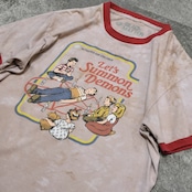 humor print tee over dye