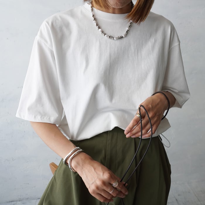 (Z42)裾ドロストデザインTシャツ