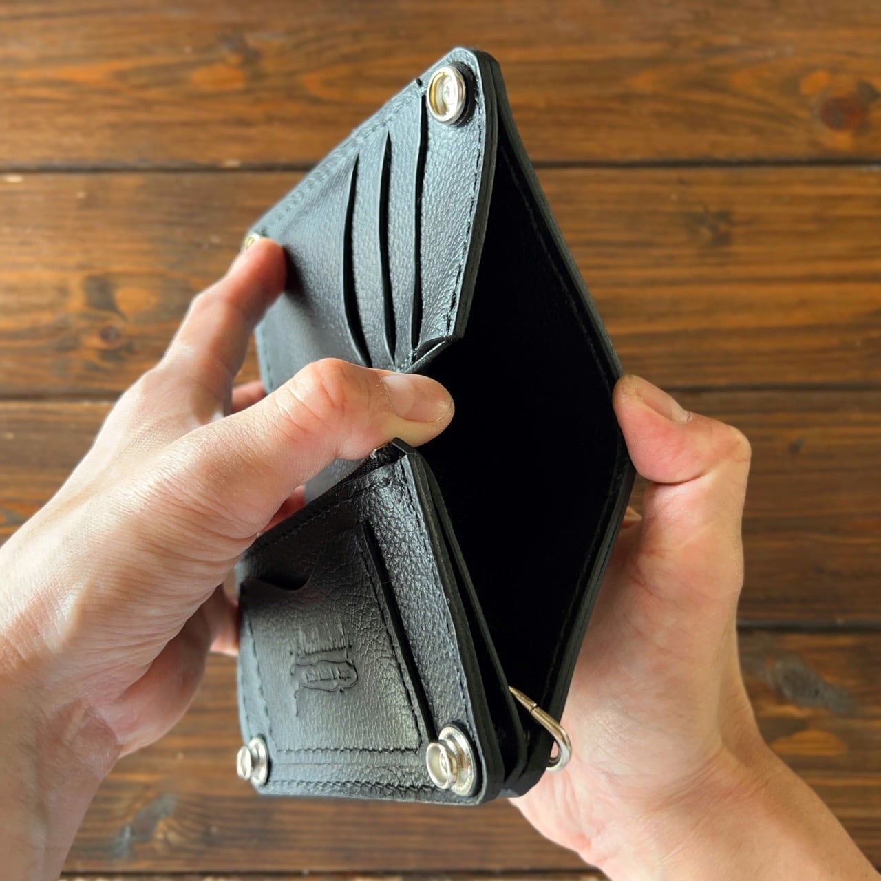 カスタムオーダー Trucker Wallet-09 シュリンクエンボスレザー