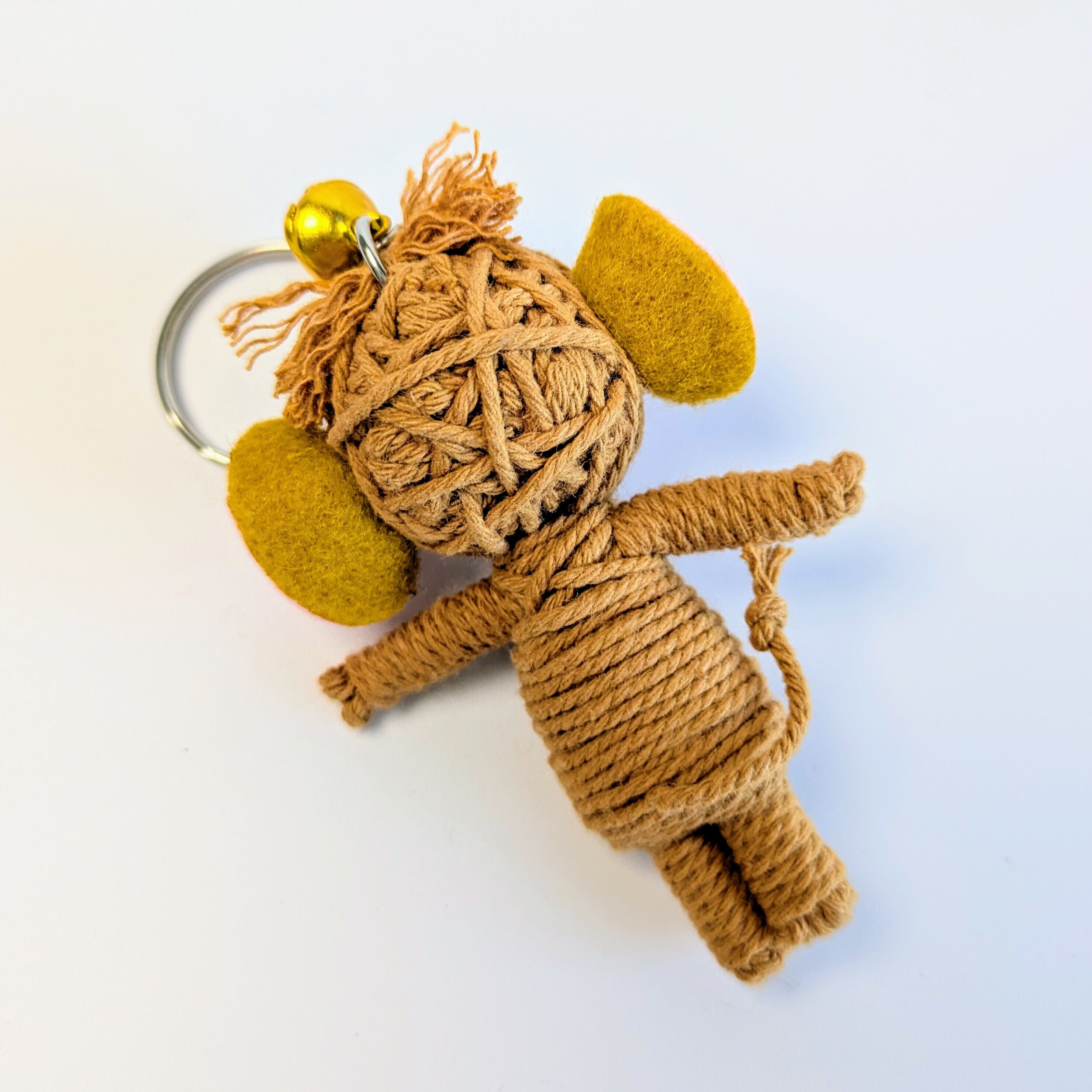 再入荷！【 Tom and Jerry ( トムとジェリー ) ジェリー 】 Voodoo doll KeyHolder / ブードゥー人形 / 身代わり人形 /お守り人形  〚アメリカン雑貨 アメトイ〛