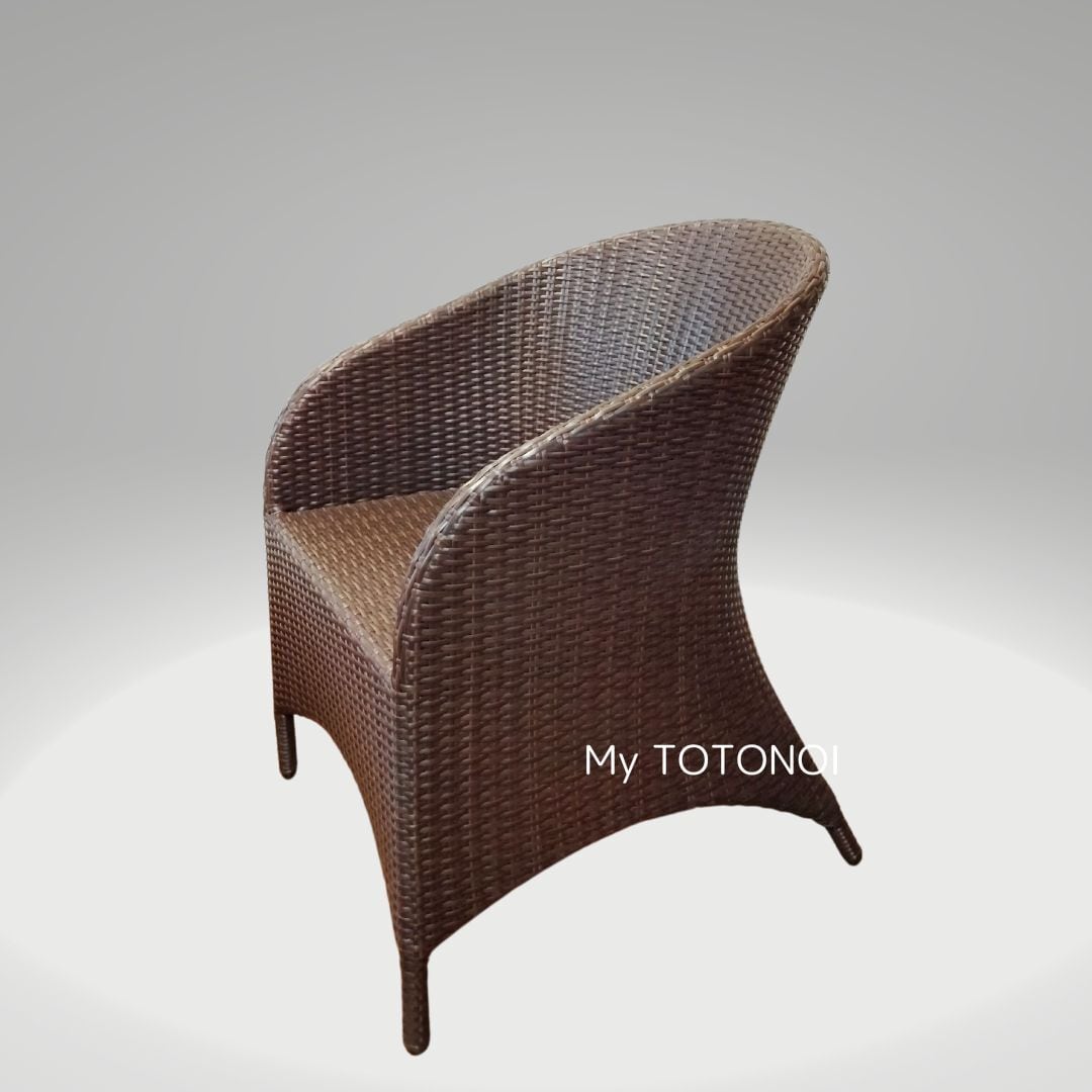 ラタン調よもぎ蒸しの椅子(ハーブスチーム チェア)背もたれ付き/上質感