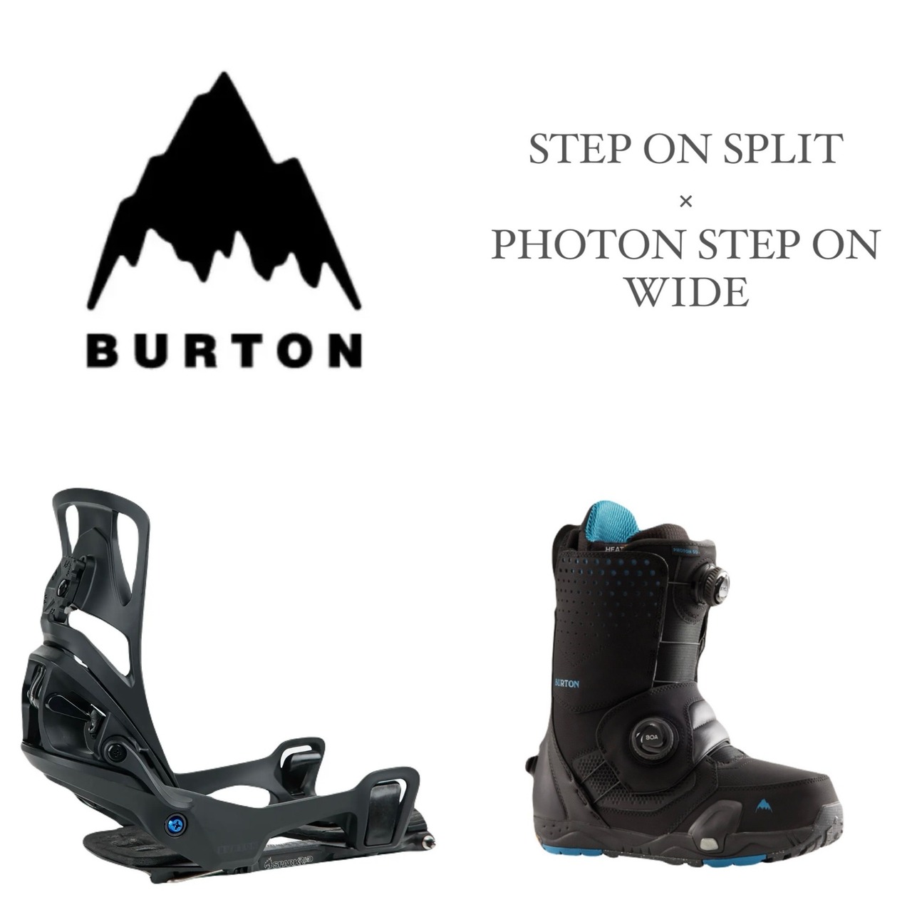 24-25モデル . BURTON .『 STEP ON SPLIT × PHOTON STEP ON - WIDE  