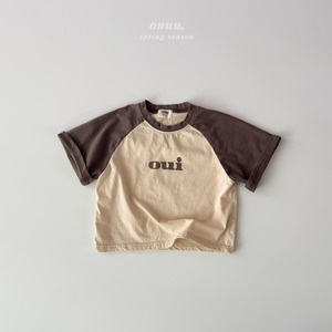 【ONU】ouiラグランTシャツ yellow 70~120cm 240210on