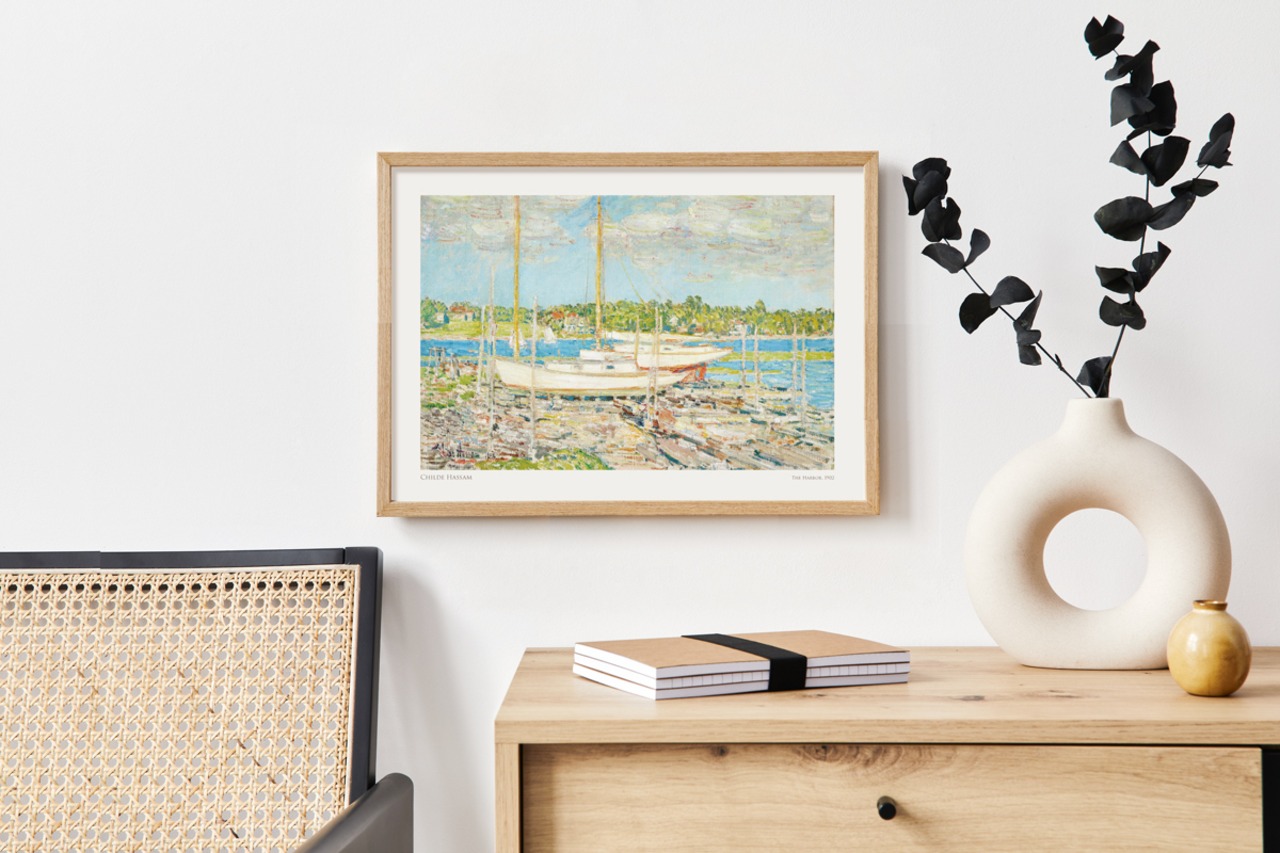 チャイルド・ハッサム The Harbor アートポスター 名画 絵画 港 船 特大 アートパネル AP285 - 2