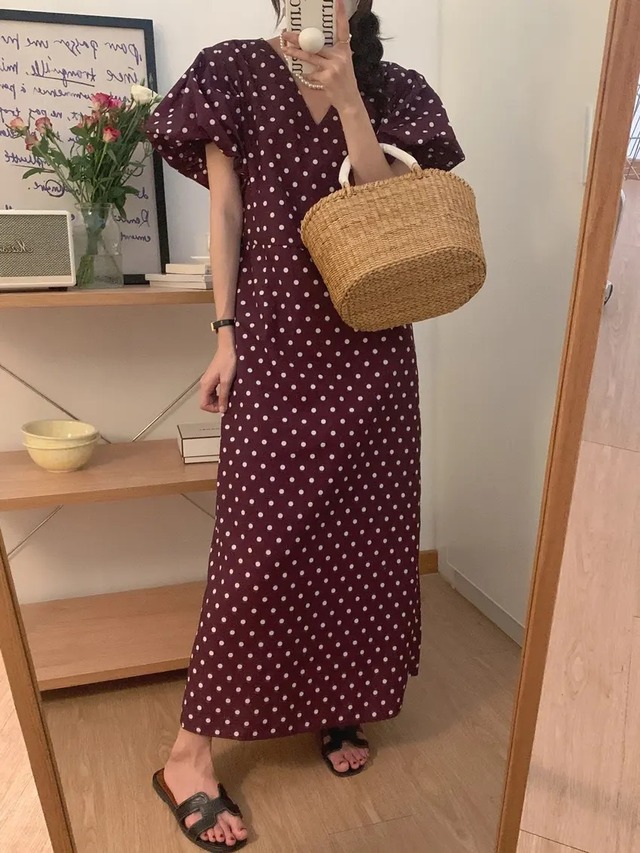 レディドットワンピース