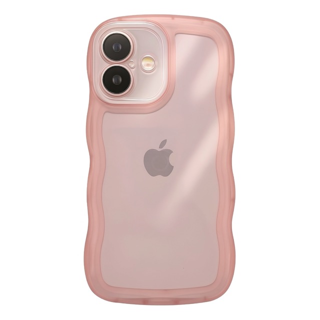 【iPhone 15/14/13/SE/8/7シリーズ専用ページ】クリアなくねくねケース（ピンク）