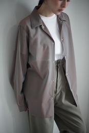itochi【予約item】 - Eco Manerd voile simple shirt / sax × orange