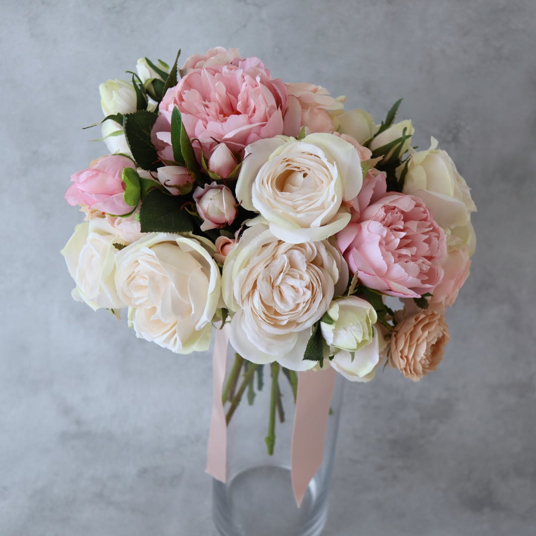 心躍るころんとローズブーケ ウエディングブーケ 結婚式 アーティ